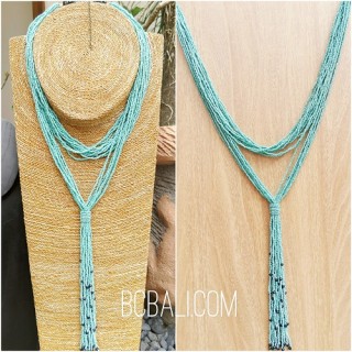 multiple strand beads turquoise necklaces double wrist